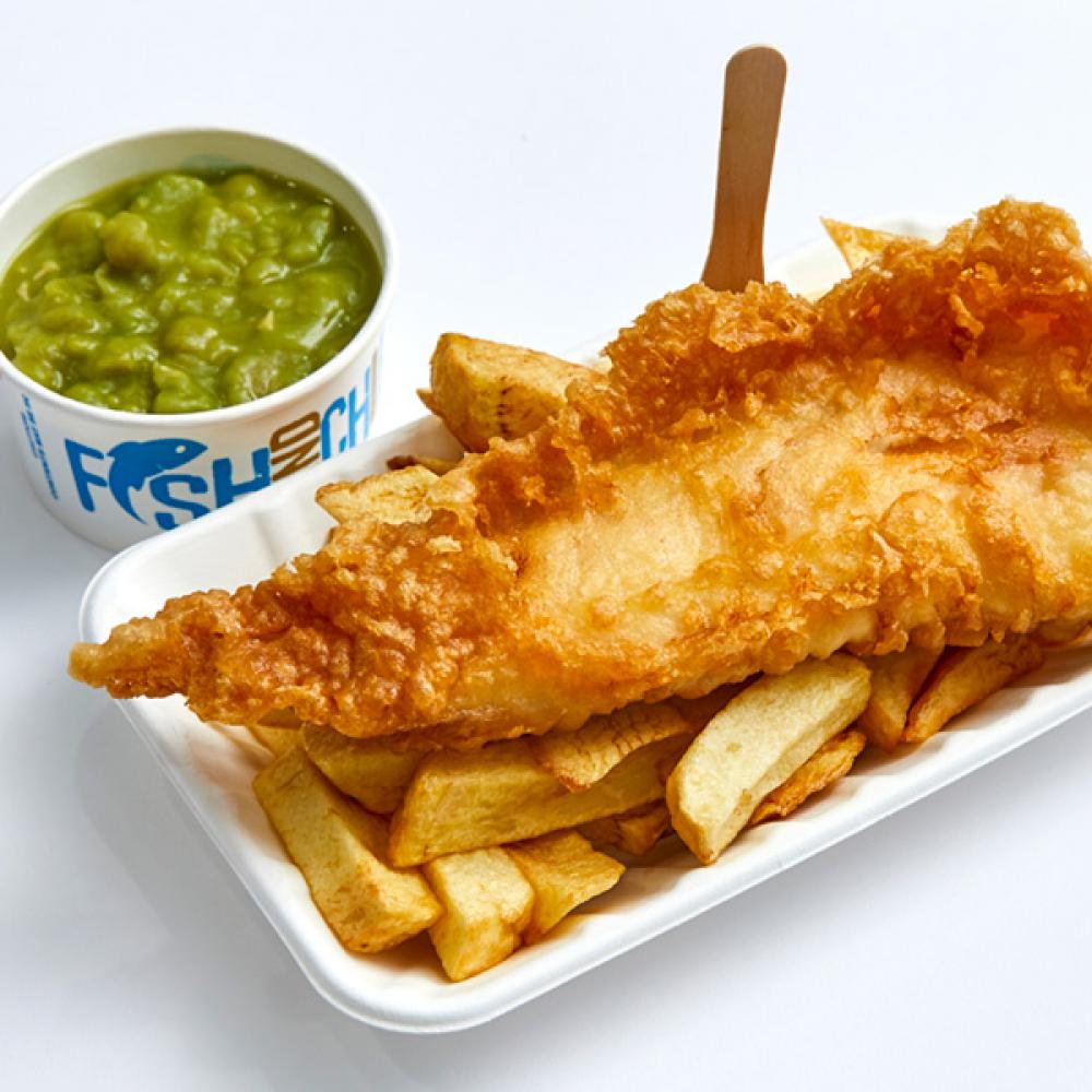 Towngate Fisheries fish and chips with peas