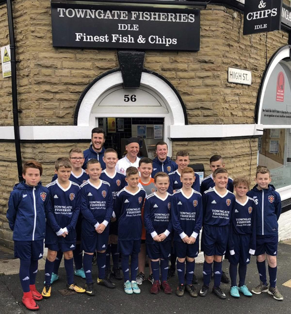 Idle Juniors under 12s team, sponsored by Towngate Fisheries